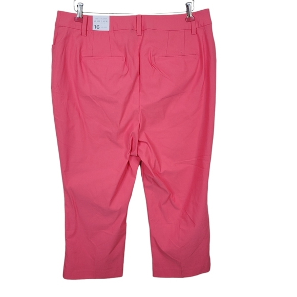 Lane Bryant Capri Pants Size 16 38X23 Pink Pockets Belt Loops The 4 Season New - Picture 2 of 11